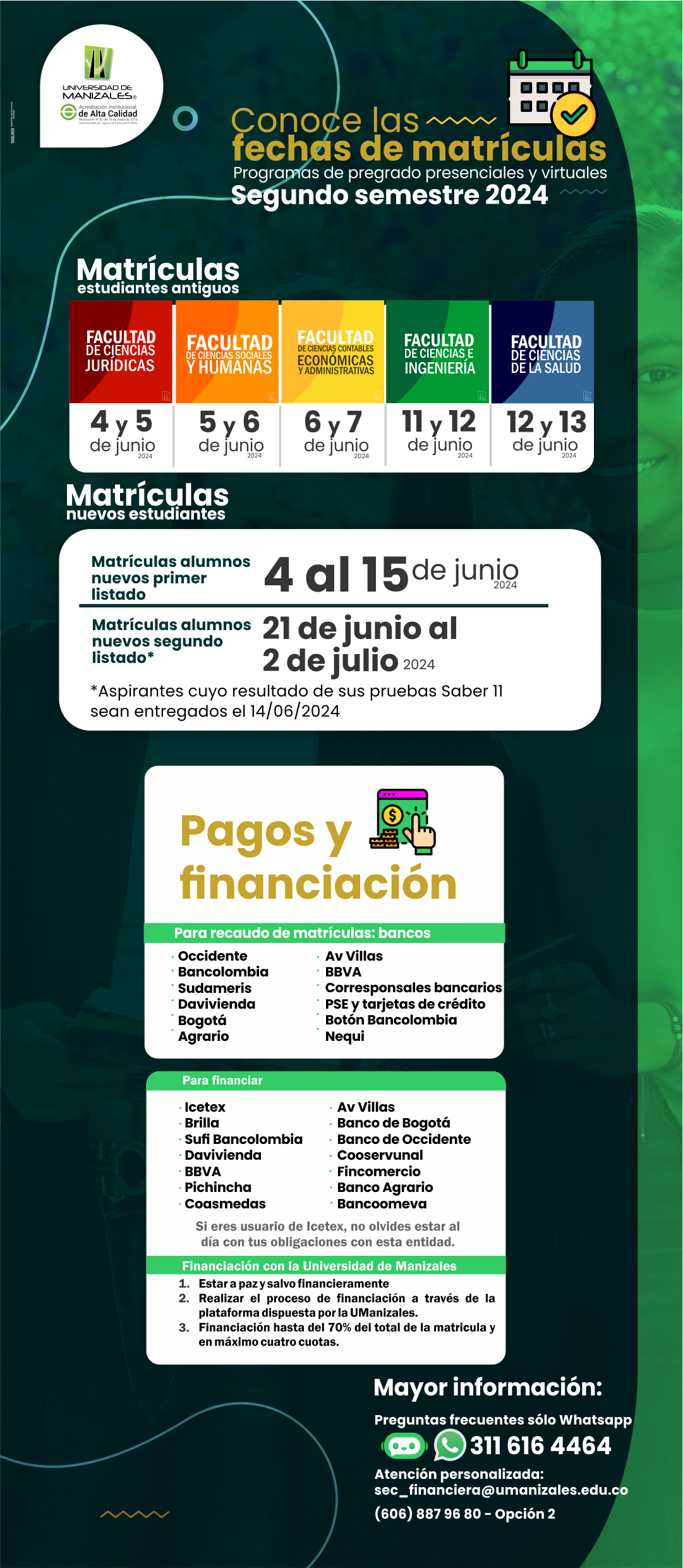 Fechas de matrículas